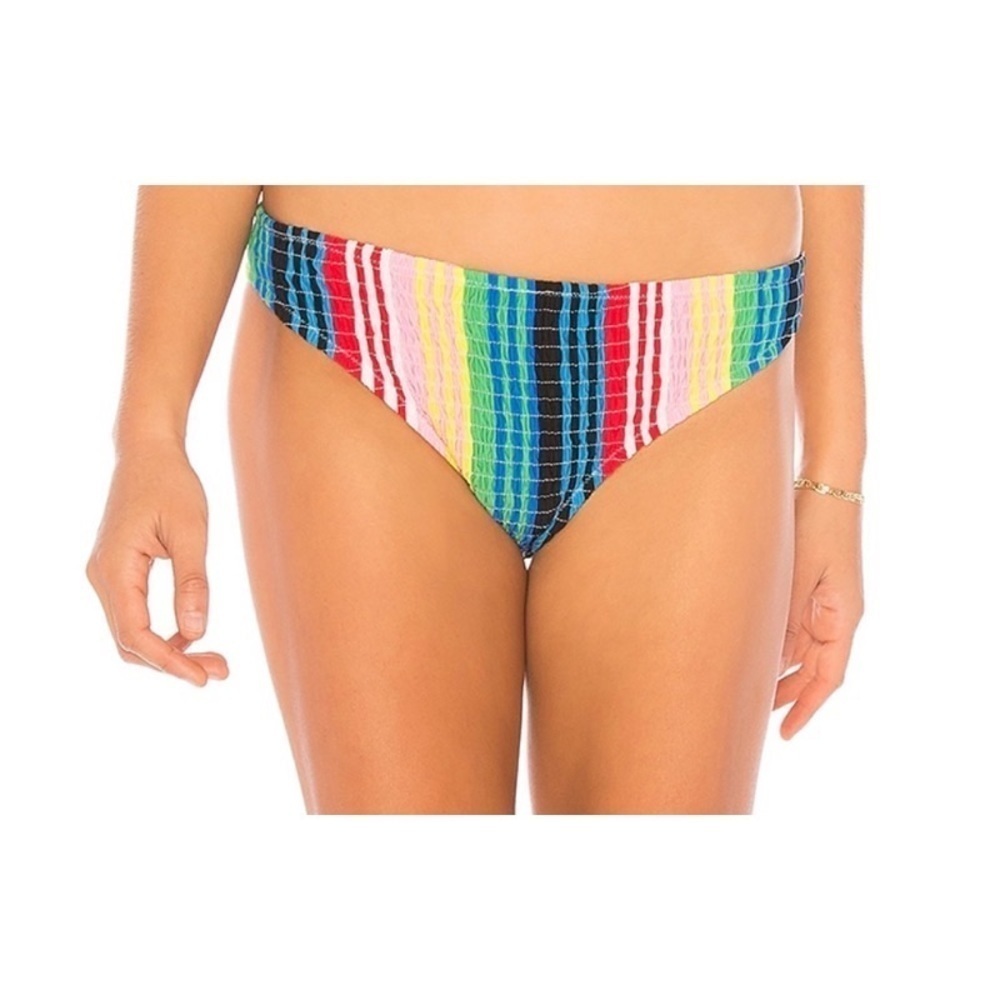 DIANE VON FURSTENBERG Smocked Cheeky Bikini Bottom